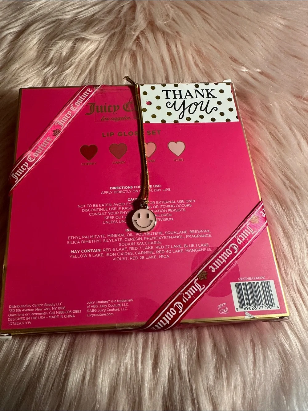 Juicy Couture Pink Lip Gloss Quartet with Sparkle Caps